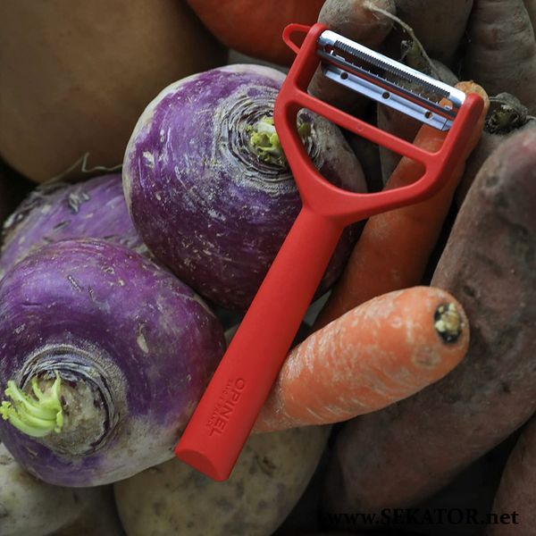 Двостороння овочечистка Opinel T-Duo Polymer Red (Франція) 002429 фото