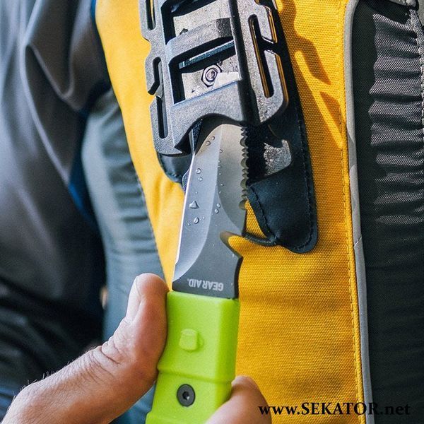 Рятувальний та пірнальний ніж Gear Aid / Геа Ейд Tanu Nav Green (США) Tanu Nav Green фото