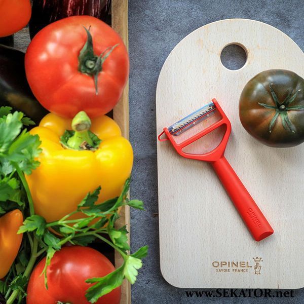 Двостороння овочечистка Opinel T-Duo Polymer Red (Франція) 002429 фото