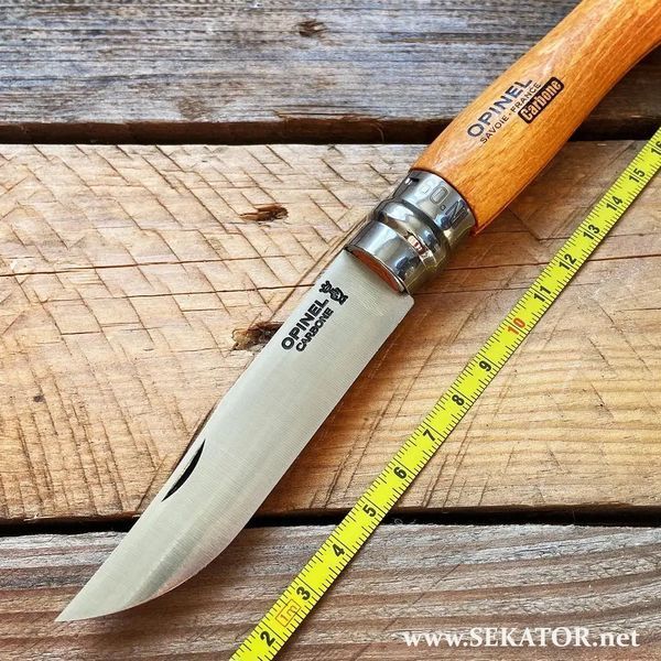 Складний ніж Opinel №9 Carbone VRN, вуглецева сталь (Франція) 113090 фото