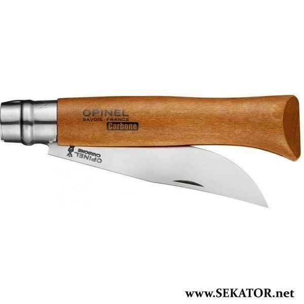 Складаний ніж Opinel №12 Carbone VRN, вуглецева сталь (Франція) 113120 фото