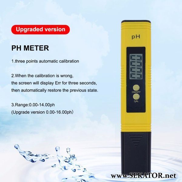 Вимірювач рівня pH у рідинах YIERIYI pH-02 (pH-метр для води) pH-02 фото