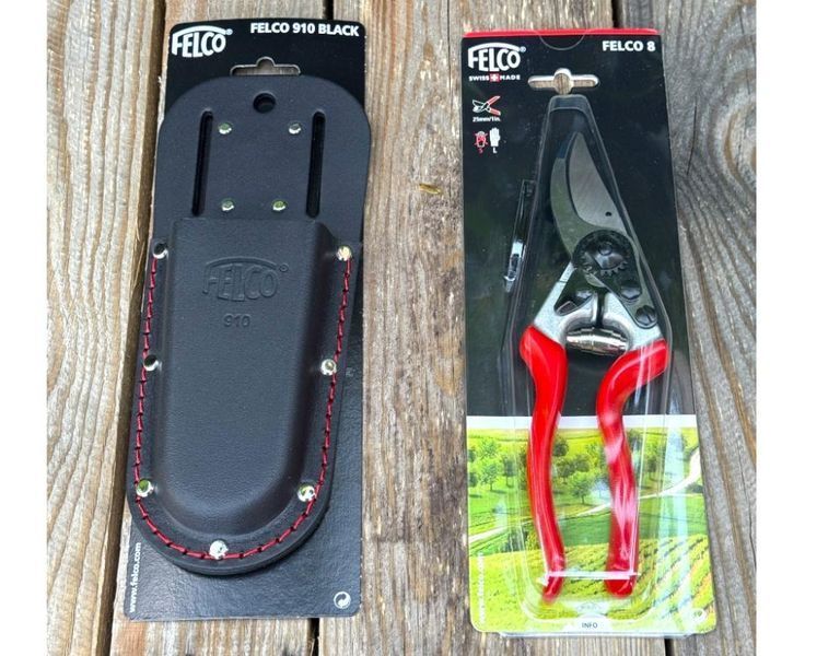 Набір: Секатор Felco / Фелко 8 + Кобура для секатора FELCO 910 Black (Швейцарія) Felco 8 + 910 фото