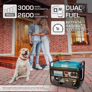Генератор газобензиновий K&ouml;nner & S&ouml;hnen 3000G KS 3000G фото