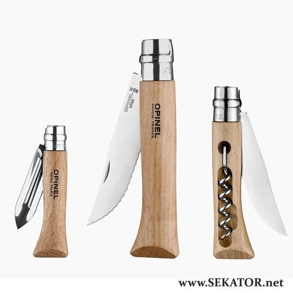 Набір ножів для пікніку Opinel Nomad з дерев'яною дощечкою та серветкою (Франція) Nomad Set фото