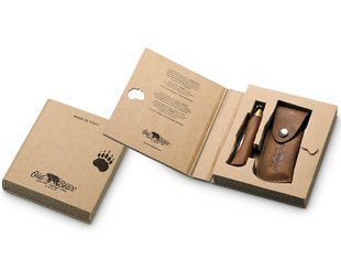 Набір Old Bear: кишеньковий ніж M19 (лезо - INOX W1.4060) + чохол в подарунковому упакуванні (Італія) OB.GIFT-BOX_LNP_MF фото