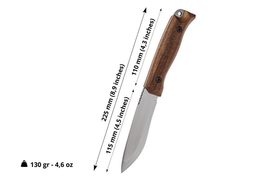 Ніж туристичний компактний BPS Knives HK1 CSHF, вуглецева сталь, кресало (Україна) HK1 CSHF фото