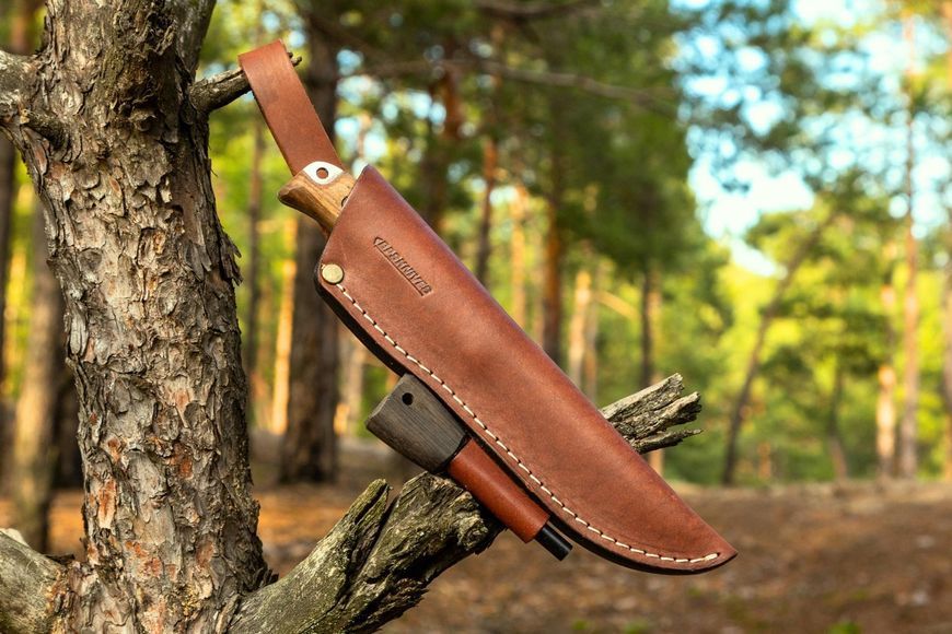 Ніж туристичний компактний BPS Knives HK1 CSHF, вуглецева сталь, кресало (Україна) HK1 CSHF фото