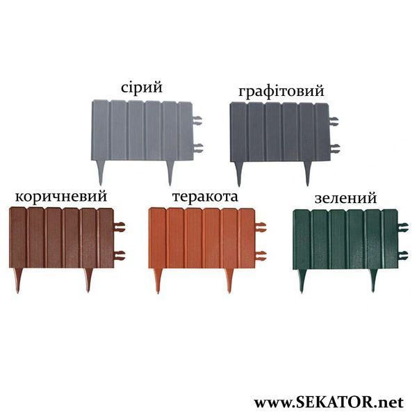 Декоративний парканчик EKO-palisada / Еко - палісад 17см, 1 м, світло-сірий (Польща) Еко - палісад 17-1 фото