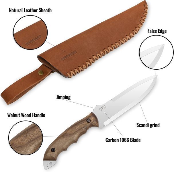 Ніж туристичний BPS Knives HK2 CSH, вуглецева сталь (Україна) HK2 CSH фото