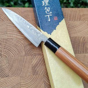 Ніж для фруктів з дамаської сталі Hanakumagawa / Ханакумагава, лезо 120 мм, (Японія) 4573200702488 фото