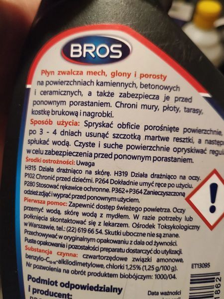 Засіб від моху, водоростей та лишайників Bros 500 мл (Польща) brosvidmokhu фото