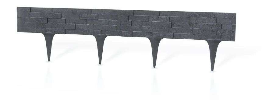 Декоративний парканчик GardenPlast Stone Palisade, 2,34 м (Польща) Антрацит Stone Palisade фото