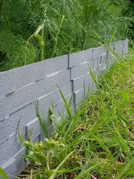 Декоративний парканчик GardenPlast Stone Palisade, 2,34 м (Польща) Графіт Stone Palisade-1 фото