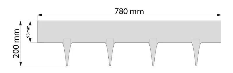 Декоративний парканчик GardenPlast Stone Palisade, 2,34 м (Польща) Коричневий Stone Palisade-2 фото
