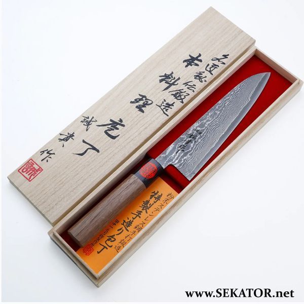 Ніж кухонний Honmamon / Хонмамон "HARUKAZE" Gyuto (Шеф) Damascus, 210 мм (Японія) 4573200705199 фото