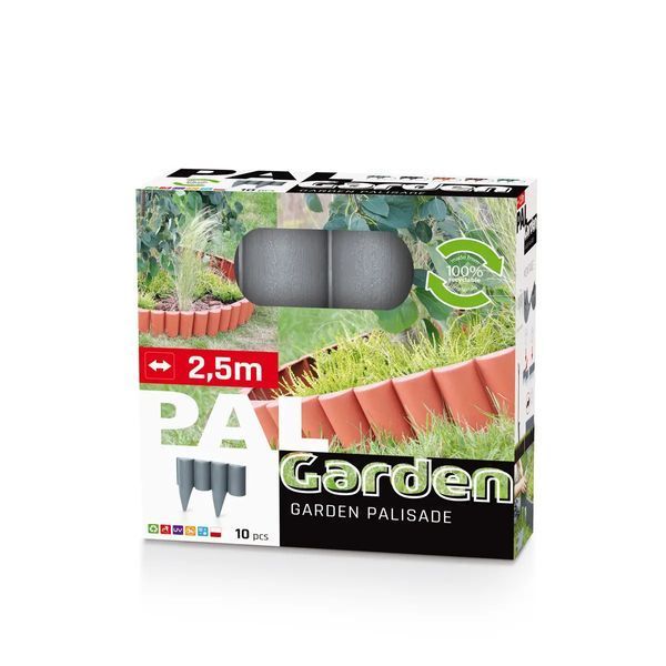 Декоративний парканчик GardenPlast Palgarden, 2,5 м, Антрацит (Польща) Palgarden-2,5 фото