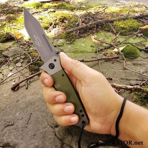 Складаний ніж Mil-Tec / Міл-тек DA35 Олива 15344501 (Німеччина) 4046872354731 фото