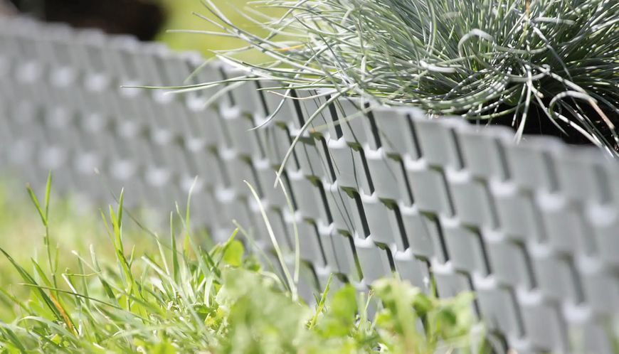 Декоративний парканчик GardenPlast Rattan Palisade, 2,4 м (Польща) графітовий Rattan Palisade-1 фото