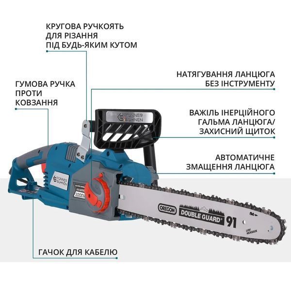 Електрична ланцюгова пила K&ouml;nner & S&ouml;hnen CS2200-16 KS CS2200-16 фото