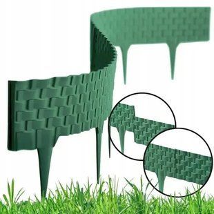 Декоративний парканчик GardenPlast Rattan Palisade, 2,4 м (Польща) Зелений Rattan Palisade-3 фото