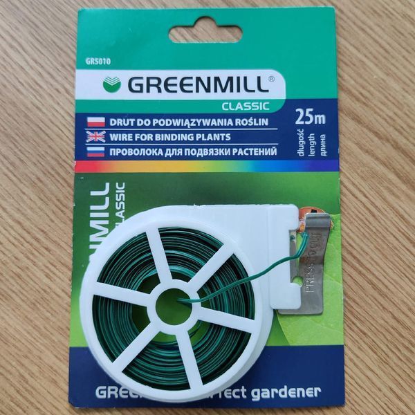 Дріт для пів'язування рослин в пластиковій обмотці Greenmill GR5010, 25 м (Польща) GR5010 фото