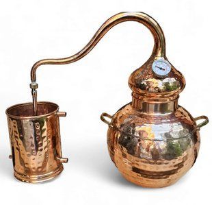 Перегінний куб AV Filhos типу Cachimbo мідний, 5 л з термометром (Португалія) AL5T фото