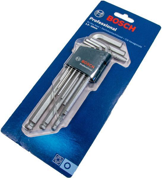 Набір торцевих шестигранних ключів Bosch / Бош 1600A01TH5, 9 шт. (Швеція) 1600A01TH5 фото