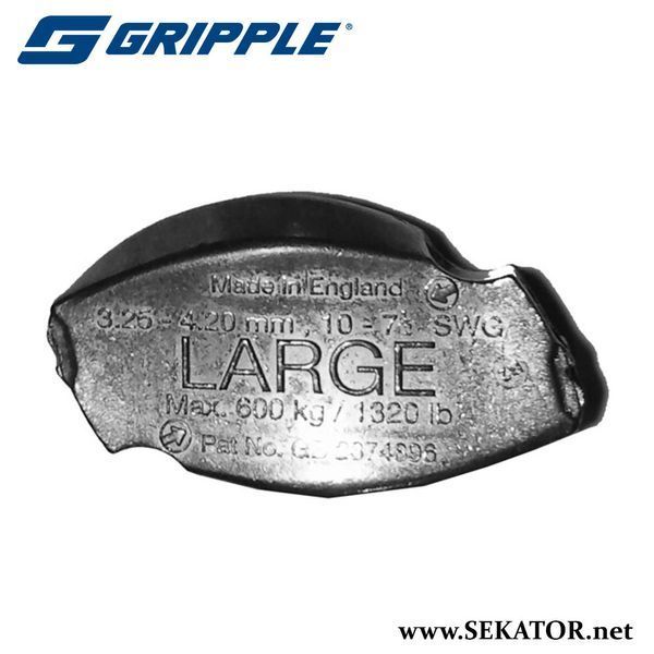 Замок для шпалери Gripple (Великобританія) Large (від 3,0 мм до 4,0 мм) Gripple Large фото