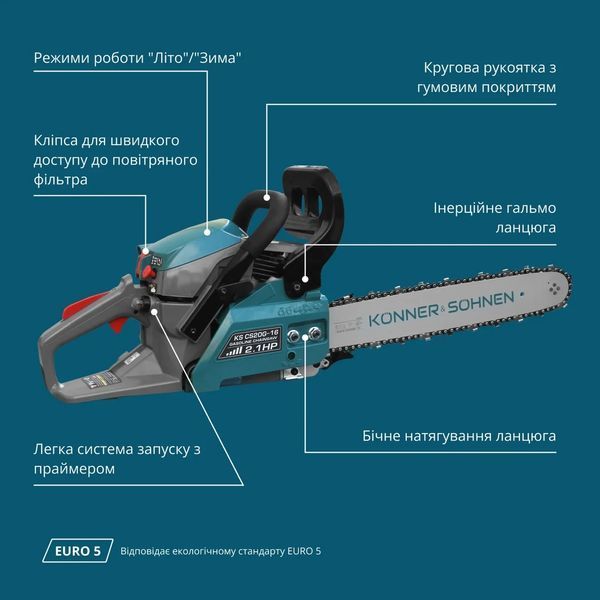 Бензинова пила K&ouml;nner & S&ouml;hnen CS20G-16 KS CS20G-16 фото