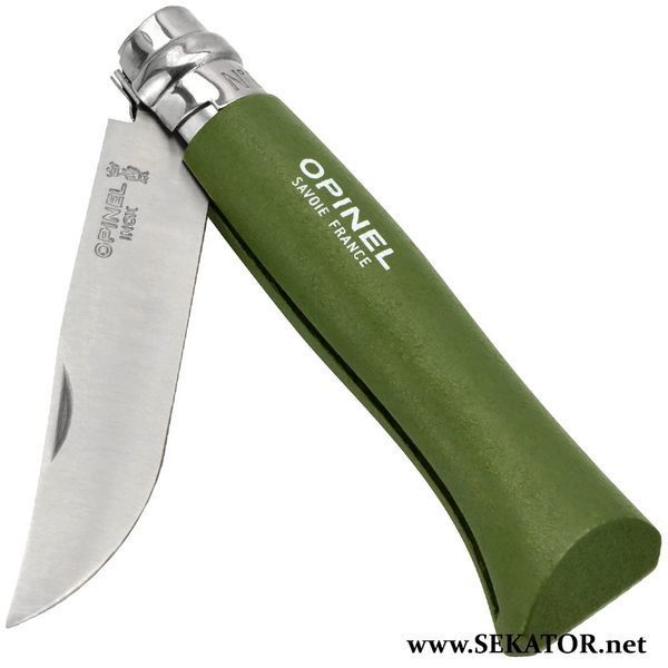 Складний ніж Opinel №8 VRI Inox Green, нержавіюча сталь (Франція) 001980 фото