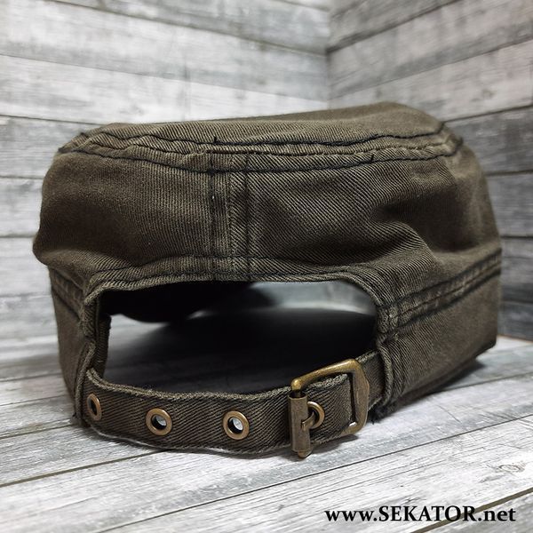 Кепка Malfini / Мальфіні Army хакі з вишитим чорним тризубом (Україна) Army-khaki фото