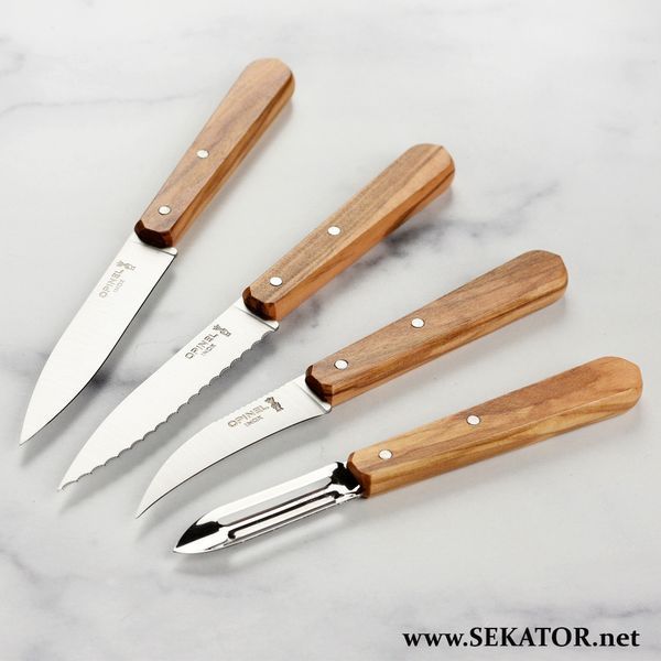 Набір кухонних ножів Opinel Les Essentials Olive, 002163 (Франція) 002163 фото